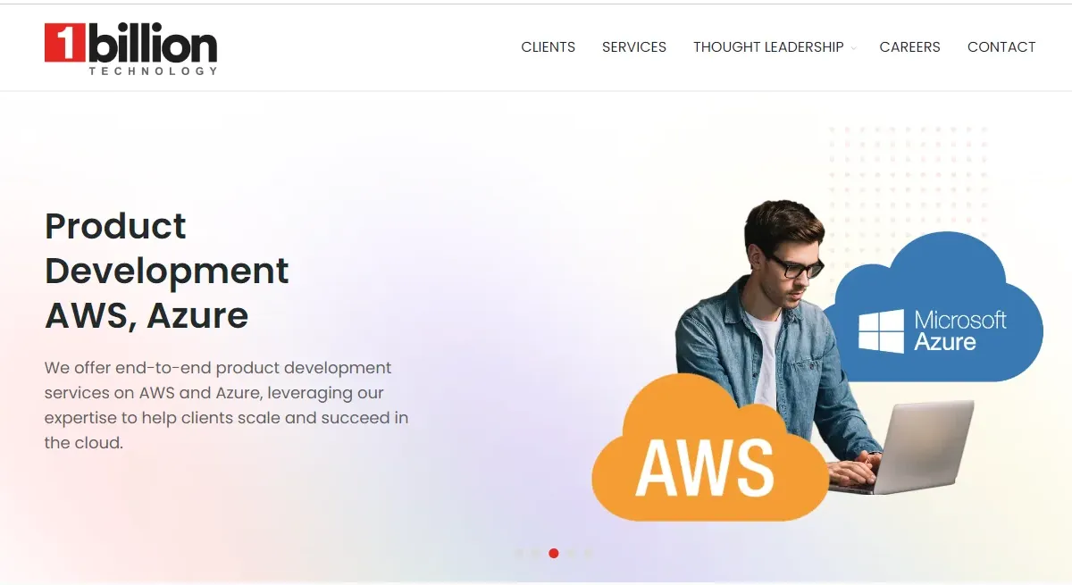 1Billion Technology Website screenshot